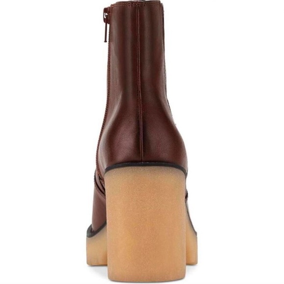 INC International Concepts Brown Leather Ankle Boots - Picture 8 of 8